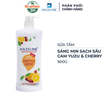 Sữa Tắm Hazeline Cam Yuzu &amp; Cherry Sáng Mịn Sạch Sâu 900g