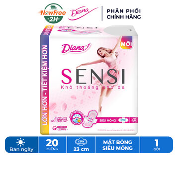 Băng Vệ Sinh Diana Sensi Siêu Mỏng Cánh Gói 20 Miếng