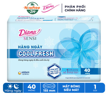 Băng Vệ Sinh Diana Hàng Ngày Sensi Cool Fresh Gói 40 Miếng