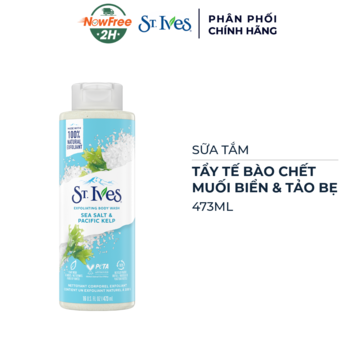 Sữa Tắm St.Ives Tẩy Tế Bào Chết Muối Biển &amp; Tảo Bẹ 473ml