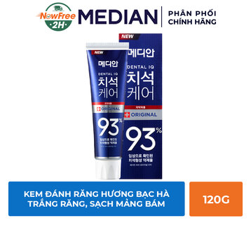 Kem Đánh Răng Median IQ 93% Trắng Răng Màu Xanh Dương 120g