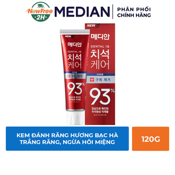 Kem Đánh Răng Median IQ 93% Trắng Răng Màu Đỏ 120g