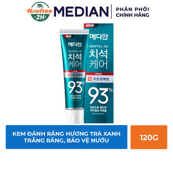 Kem Đánh Răng Median IQ 93% Trắng Răng Màu Xanh Ngọc 120g