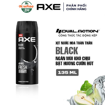 Xịt Khử Mùi AXE Cho Nam Hương Nước Hoa Black 135ml