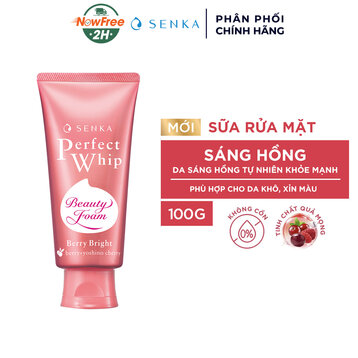 Sữa Rửa Mặt Senka Làm Sạch Sâu &amp; Dưỡng Sáng Hồng 100g