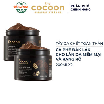 Combo Tẩy Da Chết Toàn Thân Cocoon Cà Phê Đắk Lắk 200mlx2