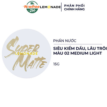Phấn Nước Lemonade Siêu Kiềm Dầu Màu 02 Medium Light 15g