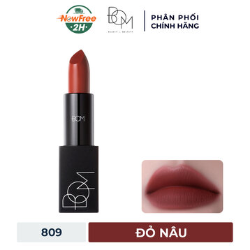 Son Lì B.O.M #809 My Chily Red - Đỏ Nâu 3.5g