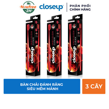 Combo 3 Bàn Chải Đánh Răng Closeup Siêu Mềm Mảnh