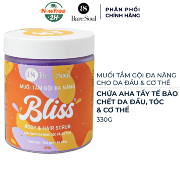 Muối Tắm BareSoul Đa Năng Cho Da Đầu &amp; Cơ Thể 330g