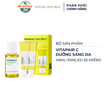 Bộ Sản Phẩm Nature Republic Vitapair C Dưỡng Sáng Da 3 Món