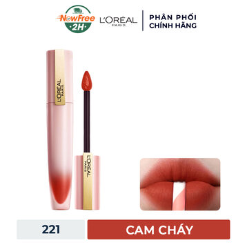 Son Kem L'Oreal Mịn Lì Nhẹ Môi 221 I Reach Out Cam Cháy 7ml