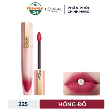 Son Kem L'Oreal Mịn Lì Nhẹ Môi 225 I Grasp - Hồng Đỏ 7ml
