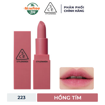 Son Thỏi 3CE Mịn Lì 223 Mauve - Hồng Tím 3.5g