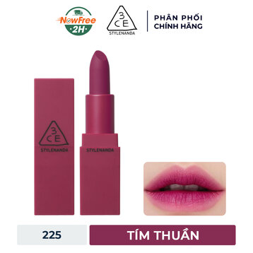 Son Thỏi 3CE Mịn Lì 225 Flexible - Tím Thuần 3.5g