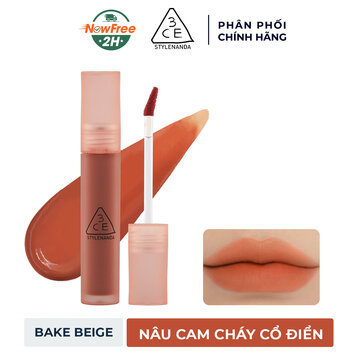 Son Kem Lì 3CE Bake Beige - Nâu Cam Cháy Cổ Điển 4.6g