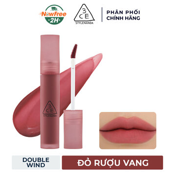 Son Kem Lì 3CE Double Wind - Đỏ Rượu Vang 4.6g