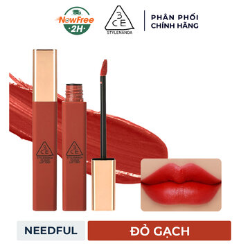 Son Kem Lì 3CE Mịn Nhẹ Needful - Đỏ Gạch 4g