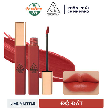 Son Kem Lì 3CE Mịn Nhẹ Live A Little - Đỏ Đất 4g