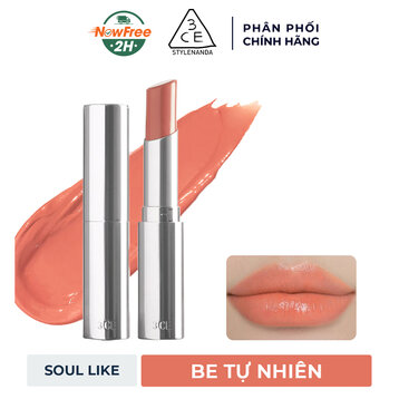 Son Bóng 3CE Căng Mọng Soul Like - Be Tự Nhiên 3g
