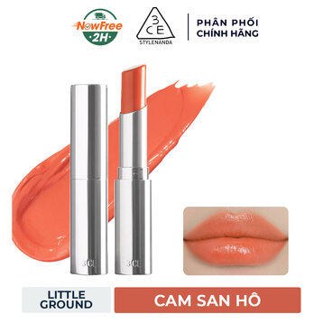 Son Bóng 3CE Căng Mọng Little Ground - Cam San Hô 3g