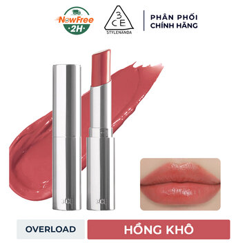 Son Bóng 3CE Căng Mọng Overload - Hồng Khô 3g