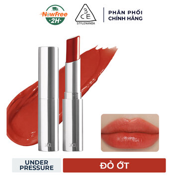 Son Bóng 3CE Căng Mọng Under Pressure - Đỏ Ớt 3g