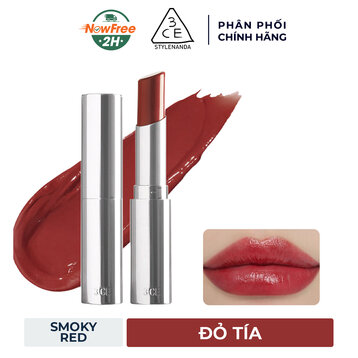 Son Bóng 3CE Căng Mọng Smoky Red - Đỏ Tía 3g