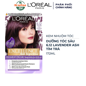 Kem Nhuộm L'Oreal Dưỡng Tóc Sâu 6.12 Tím Trà 172ml