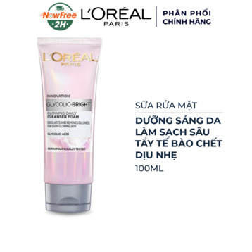 Sữa Rửa Mặt L'Oreal Paris Glycolic Bright Sáng Da 100ml