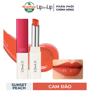 Son Thỏi Lip On Lip Dưỡng Môi Sunset Peach - Cam Đào 2.2g