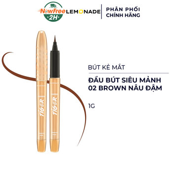 Bút Kẻ Mắt Lemonade Supertiger Micro #02 Brown Nâu Đậm 1g