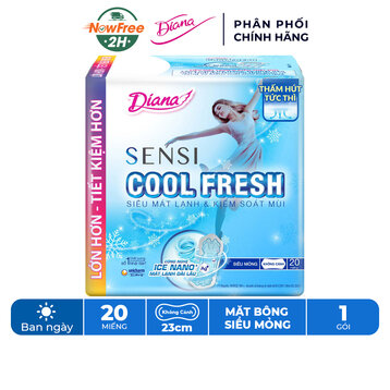 Băng Vệ Sinh Diana Cool Fresh Siêu Mỏng Không Cánh 20 Miếng