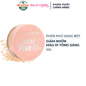 Phấn Phủ Silkygirl Dạng Bột Giảm Nhờn Màu 01 Tông Sáng 10g