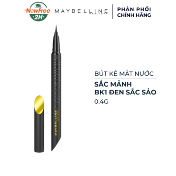 Bút Kẻ Mắt Nước Maybelline Sắc Mảnh BK1 Đen Sắc Sảo 0.4g