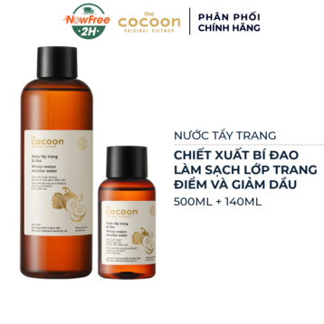 Combo Cocoon Nước Tẩy Trang Bí Đao 500ml &amp; Nước Tẩy Trang Bí Đao 140ml