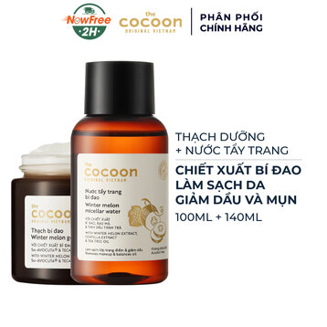 Combo Cocoon Thạch Bí Đao 100ml &amp; Nước Tẩy Trang Bí Đao 140ml