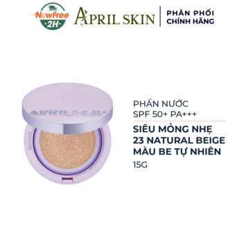 Phấn Nước Aprilskin Siêu Mỏng Nhẹ Màu 23 Be Tự Nhiên 15g