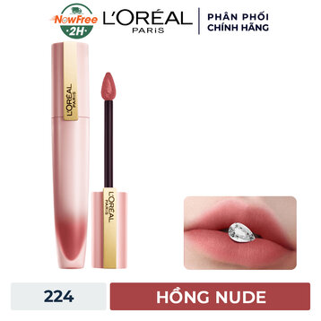 Son Kem L'Oreal Mịn Lì Nhẹ Môi 224 I Touch - Hồng Da 7ml