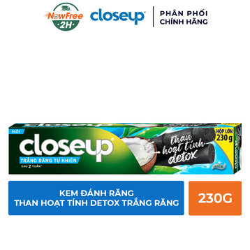 Kem Đánh Răng Closeup Than Hoạt Tính Detox Trắng Răng 230g