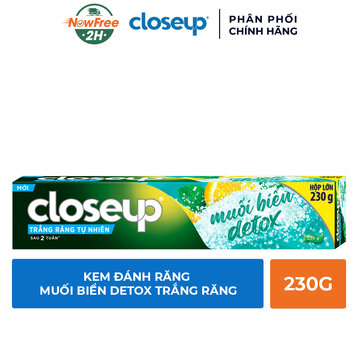 Kem Đánh Răng Closeup Muối Biển Detox Trắng Răng 230g