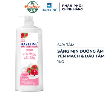 Sữa Tắm Hazeline Sáng Mịn Dưỡng Ẩm Yến Mạch &amp; Dâu Tằm 1kg
