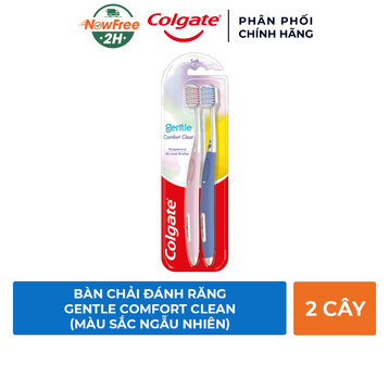 Bộ 2 Bàn Chải Đánh Răng Colgate Gentle Comfort Clean (Màu Sắc Ngẫu Nhiên)