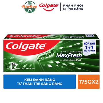 Combo 2 Kem Đánh Răng Colgate Từ Than Tre Sáng Răng 175g