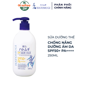 Sữa Dưỡng Thể Hatomugi Chống Nắng Dưỡng Ẩm SPF50+ PA++++ 250ml
