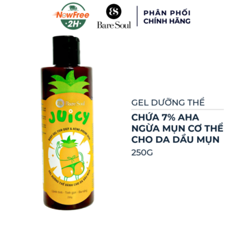 Gel Dưỡng Thể Baresoul AHA 7% Ngừa Mụn Cơ Thể 250g