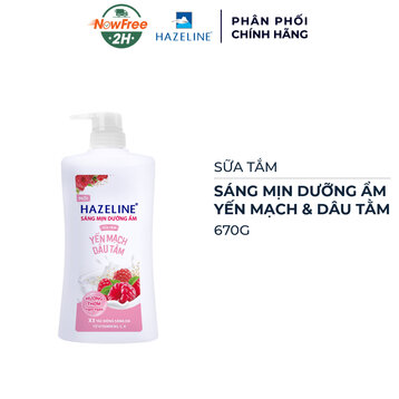 Sữa Tắm Hazeline Sáng Mịn Dưỡng Ẩm Yến Mạch &amp; Dâu Tằm 670g