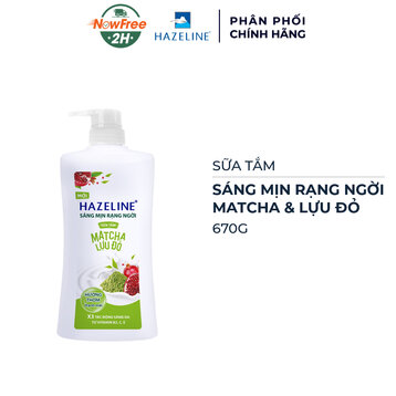 Sữa Tắm Hazeline Sáng Mịn Rạng Ngời Matcha &amp; Lựu Đỏ 670g