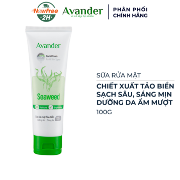 Sữa Rửa Mặt Avander Tảo Biển Dưỡng Ẩm Sáng Da 100g