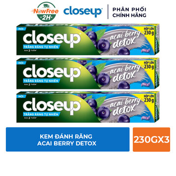 Combo 3 Kem Đánh Răng Closeup Acai Berry Detox 230g